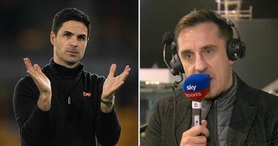 Gary Neville sends January transfer warning to Arsenal manager Mikel Arteta