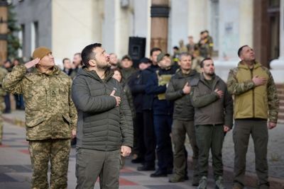 Zelensky visits Ukraine's Kherson after Russian retreat