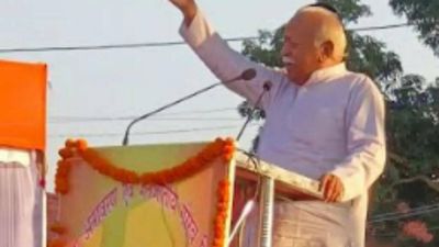 RSS chief Mohan Bhagwat unveils statue of Dilip Singh Judeo in Chhattisgarh