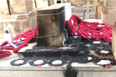 Edinburgh war memorial torched in 'disgusting' act of vandalism