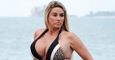 Katie Price shows off biggest ever boob job and huge tattoos in tiny bikini in Thailand