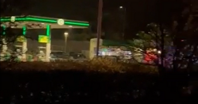 Man taken to hospital as petrol station smash shuts Scots dual carriageway