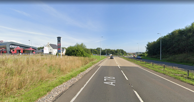 Car bursts into flames on major Ayrshire road during rush hour