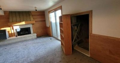 Man gobsmacked to discover secret room hidden behind bookcase in new house