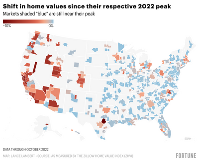 These 28 housing markets just slipped into a historically sharp home price correction.