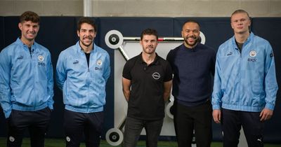 Manchester City stars test reaction times - against Formula E racing driver