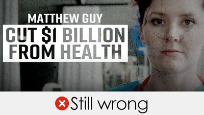 We fact checked Victorian Labor's claim that Matthew Guy cut $1 billion from health. Here's what we found
