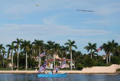 Trump mocked as pro-DeSantis banner flown over Mar-a-Lago before announcement