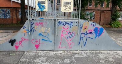 Youths responsible for 'eyesore' graffiti made to clean up Nottinghamshire park site