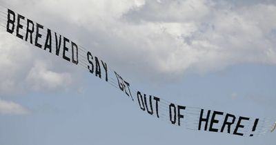 Banner flies over I'm a Celebrity camp with stark message for Matt Hancock