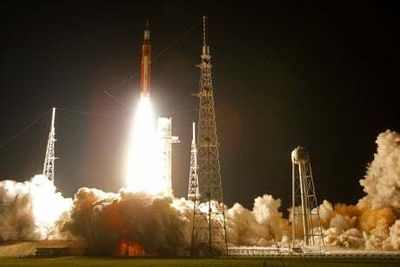 Nasa launches Artemis moon rocket from Cape Canaveral, Florida