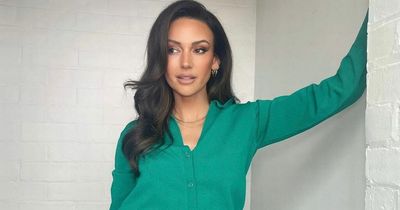 Michelle Keegan wows in chic emerald dress from Very - perfect for party season
