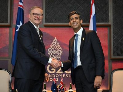 Friendly spirits as Albanese, Sunak meet