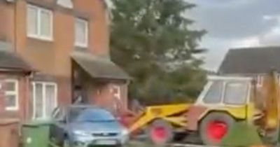 Driver, 55, 'stole JCB digger and smashed into house before arrest at McDonald's drive-thru'