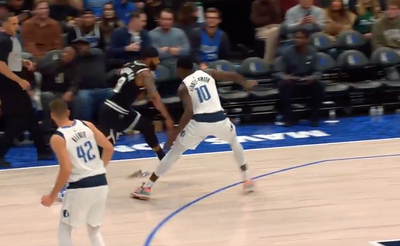 Somebody forgot to clear the runway for the paper airplane that caused a short delay in the Mavericks-Clippers game