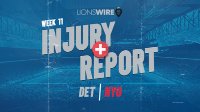 1st Lions injury report for Week 11 sees 6 players sidelined