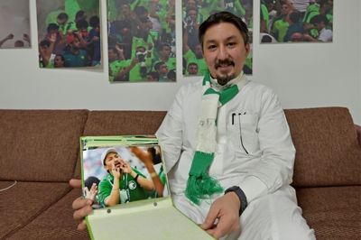 Travel-weary Saudi superfan awaits World Cup at 'home'