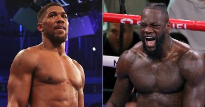 Anthony Joshua told he "doesn't come close" to heavyweight rival Deontay Wilder