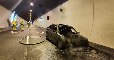 Car blaze forces Dublin Port Tunnel to close causing traffic chaos