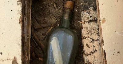 Scots mum finds incredible 135-year-old message in a bottle under floorboards