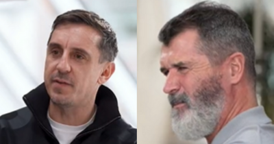 Roy Keane gives Gary Neville death stare when asked about 2002 World Cup fall out