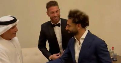 Mohamed Salah shares awkward Sergio Ramos moment before Liverpool award recognition