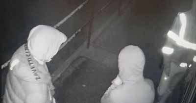 Police want to speak to these men after a British Legion poppy collection was stolen from church hall