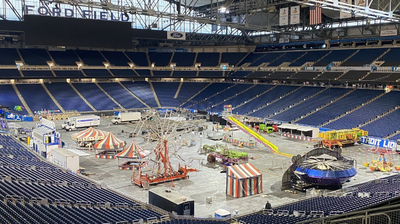 A Detroit carnival had to be packed up before Bills-Browns, and NFL fans had the same Lions joke