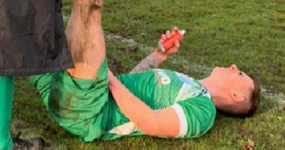 Young Scots footballer with broken leg left in agony on soaking pitch in gruelling ambulance wait