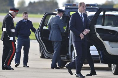 William arrives at RAF base to learn about Typhoon jets