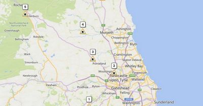 Flood alerts issued across Newcastle, Durham and Northumberland following heavy rain