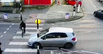 Moment cyclist uses zebra crossing and gets clipped by car sparks furious debate