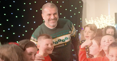 Watch classy Celtic Christmas ad as Carl Starfelt teases Kyogo but Gavin Strachan laptop antics can't be topped