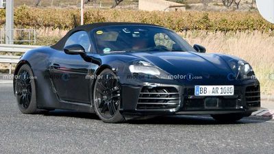 Electric Porsche 718 Boxster Spy Photos Appear To Reveal Active Aero