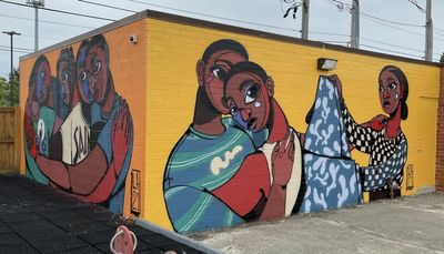 Fleeing Hurricane Ida, Langston Allston came to Chicago and created this mural