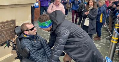 Kevin Sinfield greeted by Rob Burrow at their beloved Headingley after sixth ultramarathon