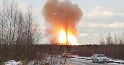 St Petersburg explosion: Giant fireball erupts with 'huge' flame after blast in Russia