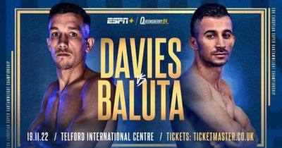 What time is Liam Davies fight tonight? TV channel, live stream and Baluta undercard
