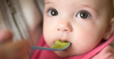 Baffled mum handed a dustpan and brush to clean up after her baby in café