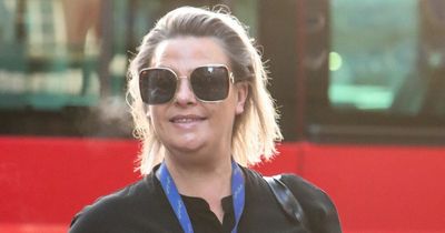 Lisa Armstrong looks ready for business as Strictly stars arrive in Blackpool