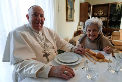 Pope Francis goes back to his roots in visit to northern Italy town
