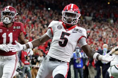 WATCH: Georgia CB Kelee Ringo picks off Kentucky QB Will Levis