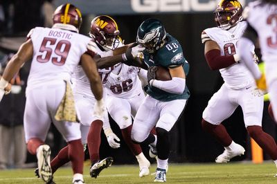 Commanders LB Jamin Davis fined $10K for facemask that injured Eagles TE Dallas Goedert