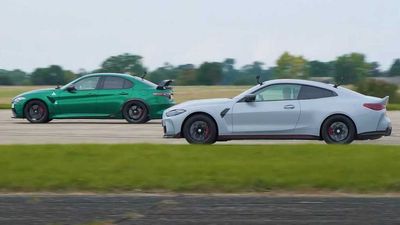 BMW M4 CSL Goes Up Against Alfa Romeo Giulia GTA In A Drag Race