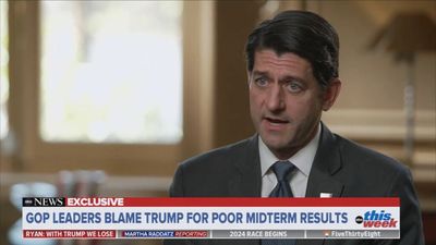 Paul Ryan blames Trump for Republicans' midterm losses
