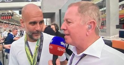 Martin Brundle 'thrown out' of chat with Pep Guardiola seconds after asking Man City boss football question