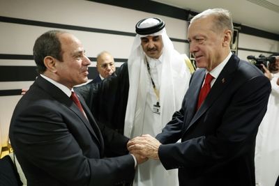 Erdogan, Sisi meet in Qatar for the first time