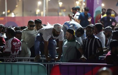 Soccer-Chaos at Al Bidda fan fest before World Cup opener
