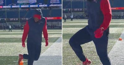 New England Patriots star's pre-game ritual caught on camera as NFL fans baffled