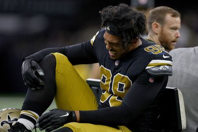 Payton Turner carted off with ankle injury, questionable to return in Saints vs. Rams